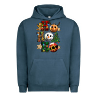 Pigment Midnight Navy ho ho ho christmas Urban Hoodie - CowGirlArtShop