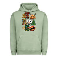 Pigment Oil Green ho ho ho christmas Urban Hoodie - CowGirlArtShop