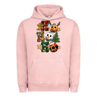 Pigment Salmon ho ho ho christmas Urban Hoodie - CowGirlArtShop