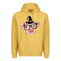 Antique Gold pig with halloween Premium Hoodie - RanaPortraitStore