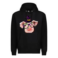 Black pig with halloween Premium Hoodie - RanaPortraitStore