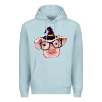 Blue Mist pig with halloween Premium Hoodie - RanaPortraitStore