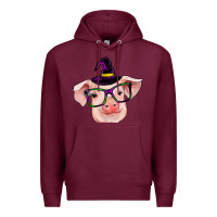 Burgundy pig with halloween Premium Hoodie - RanaPortraitStore