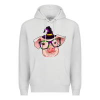 Dove Grey pig with halloween Premium Hoodie - RanaPortraitStore