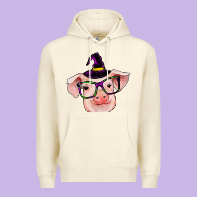 Pig With Halloween Premium Hoodie Designed By Ranaportraitstore