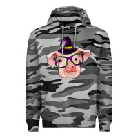 Slate Camo pig with halloween Premium Hoodie - RanaPortraitStore