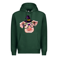Sports Green pig with halloween Premium Hoodie - RanaPortraitStore