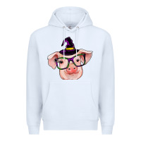 White pig with halloween Premium Hoodie - RanaPortraitStore