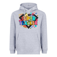 Heather Grey super teacher Heavyweight Hoodie - Artiststas
