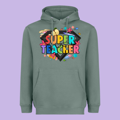 Super Teacher Heavyweight Hoodie Designed By Artiststas