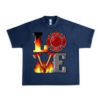 Navy firefighter love Urban Heavy Tee - Artiststas