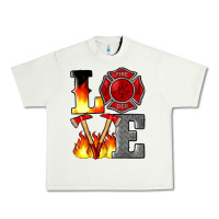 Firefighter Love Urban Heavy Tee | Teevron