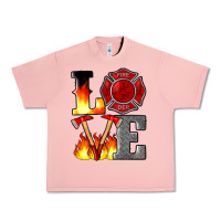 Salmon firefighter love Urban Heavy Tee - Artiststas