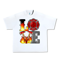 White firefighter love Urban Heavy Tee - Artiststas