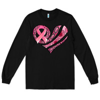 Black breast cancer awareness heart Long Sleeve Tee - Jasminsmagicworld