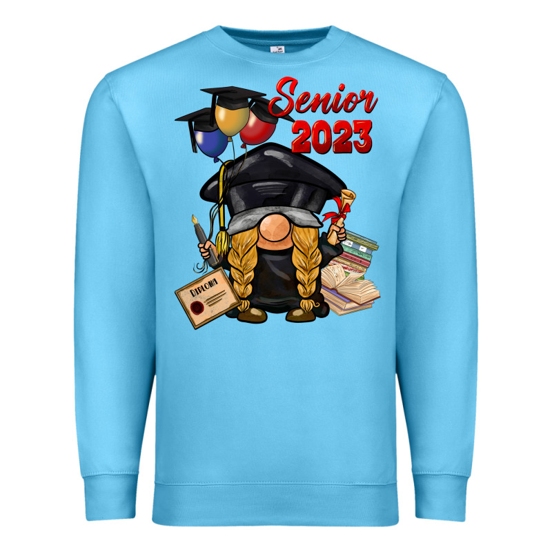 Senior 2023 Gnome Premium Sweatshirt by BarkalooDesign | Teevron