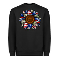 Black sunflower american flag Heavyweight Sweatshirt - JahusDesignShop