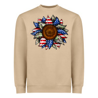 Mushroom sunflower american flag Heavyweight Sweatshirt - JahusDesignShop