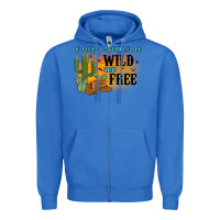True Royal if i was a cowgirl i d be wild and free Zipper Hoodie - MaliasSmallBusiness
