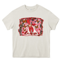 Cream Be Mine Rooster Heavy Core Tee - RanaPortraitStore