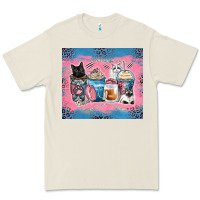 Cat Coffee Cups Premium Tee | Teevron