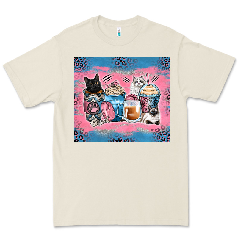 Cat Coffee Cups Premium Tee by Zillion Design Studio | Teevron