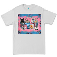 Dove Grey cat coffee cups Premium Tee - Zillion Design Studio