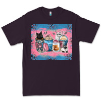 Plum cat coffee cups Premium Tee - Zillion Design Studio