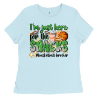 Baby Blue i'm just here for the snacks #basketball brother Ladies Tee - Zillion Design Studio