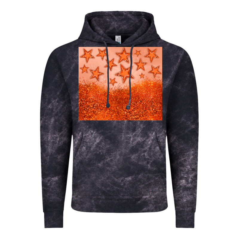 Orange Glitter Star Vintage Hoodie by JahusDesignShop | Teevron