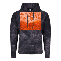 Cloud Black orange glitter star Vintage Hoodie - JahusDesignShop