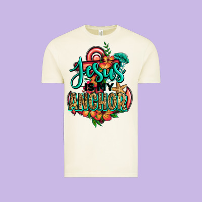 Jesus Is My Anchor Vintage Tee Designed By Jasminsmagicworld