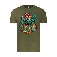 Vintage Olive jesus is my anchor Vintage Tee - Jasminsmagicworld
