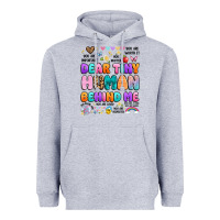Heather Grey dear tiny human behind me Heavyweight Hoodie - Artiststas