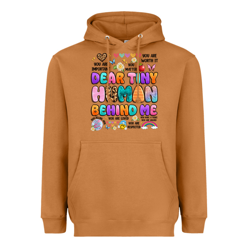 Dear Tiny Human Behind Me Heavyweight Hoodie by Artiststas | Teevron
