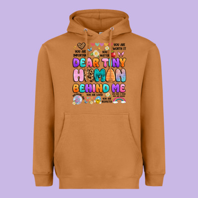 Dear Tiny Human Behind Me Heavyweight Hoodie Designed By Artiststas