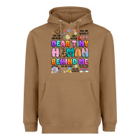 Toasted Coconut dear tiny human behind me Heavyweight Hoodie - Artiststas