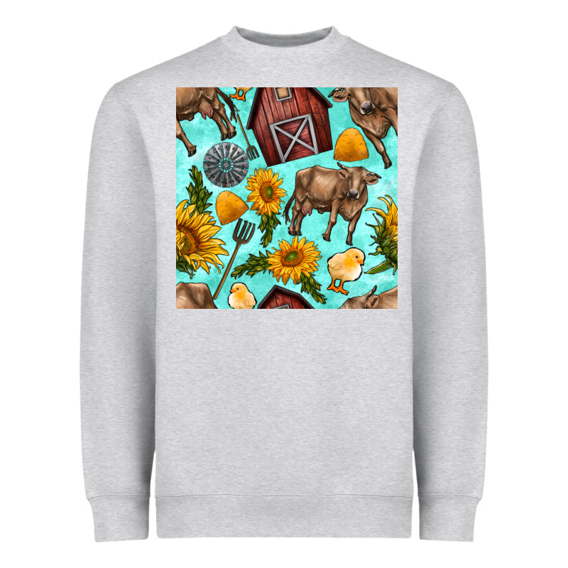 Farm Seamless Pattern Heavyweight Sweatshirt by BundleAndBundleShop | Teevron