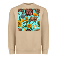 Mushroom farm seamless pattern Heavyweight Sweatshirt - BundleAndBundleShop