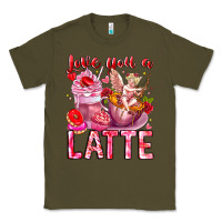 Army Green Love You Latte Valentine Cupid Classic Tee - CowhideDigitalArt
