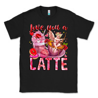 Black Love You Latte Valentine Cupid Classic Tee - CowhideDigitalArt