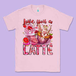 Love You Latte Valentine Cupid Classic Tee Designed By Cowhidedigitalart