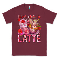 Burgundy Love You Latte Valentine Cupid Classic Tee - CowhideDigitalArt