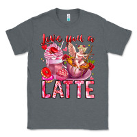 Charcoal Heather Love You Latte Valentine Cupid Classic Tee - CowhideDigitalArt