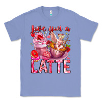 Colony Blue Love You Latte Valentine Cupid Classic Tee - CowhideDigitalArt