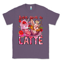 Lavender Love You Latte Valentine Cupid Classic Tee - CowhideDigitalArt