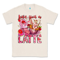 Natural Love You Latte Valentine Cupid Classic Tee - CowhideDigitalArt