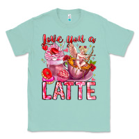 Seafoam Love You Latte Valentine Cupid Classic Tee - CowhideDigitalArt
