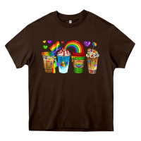 Chocolate Brown lgbtq coffee drinks Heavy Core Tee - texasbilliewilder