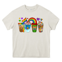 Cream lgbtq coffee drinks Heavy Core Tee - texasbilliewilder